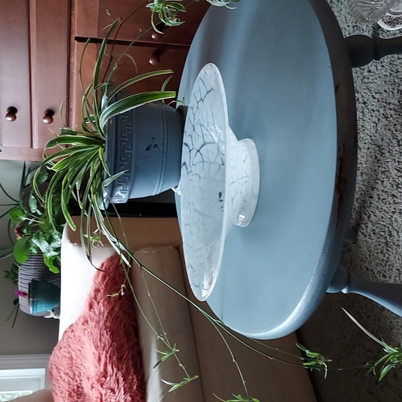 💕  Antique glass cloud  bowl candle holder centerpiece - Picture 7 of 15